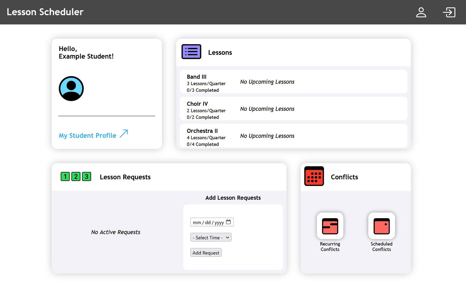 Example Student View